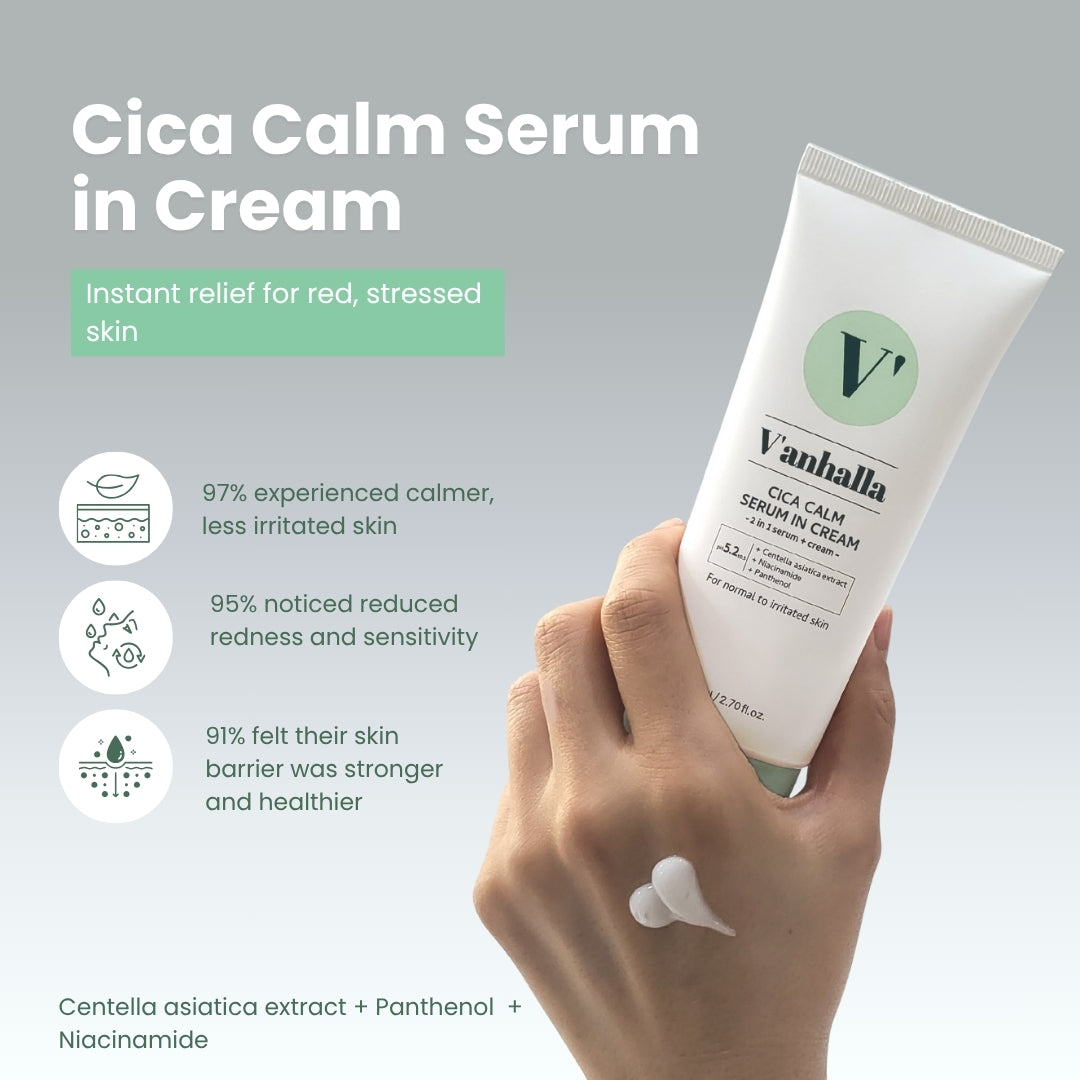 Cica Calm Serum in Cream with centella asiatica, panthenol, and niacinamide – reduces redness & irritation