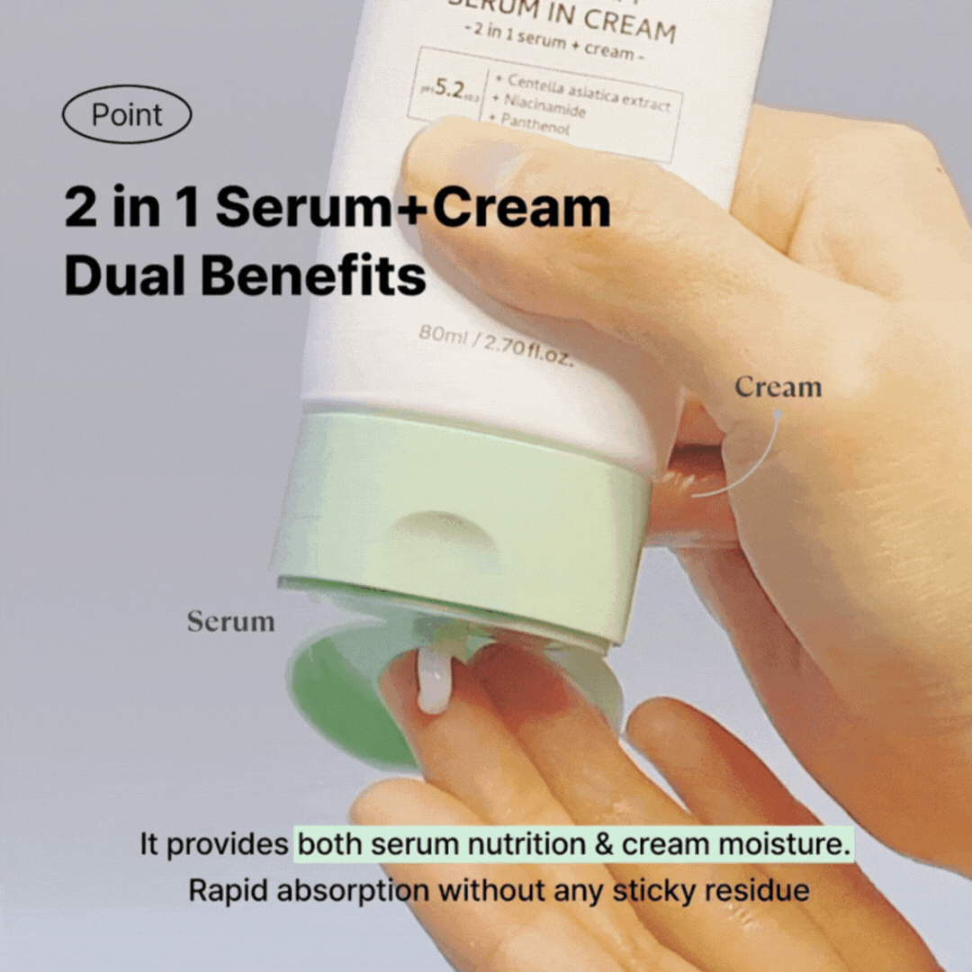 2-in-1 serum and cream – V’anhalla Cica Calm Serum in Cream for hydration and fast absorption