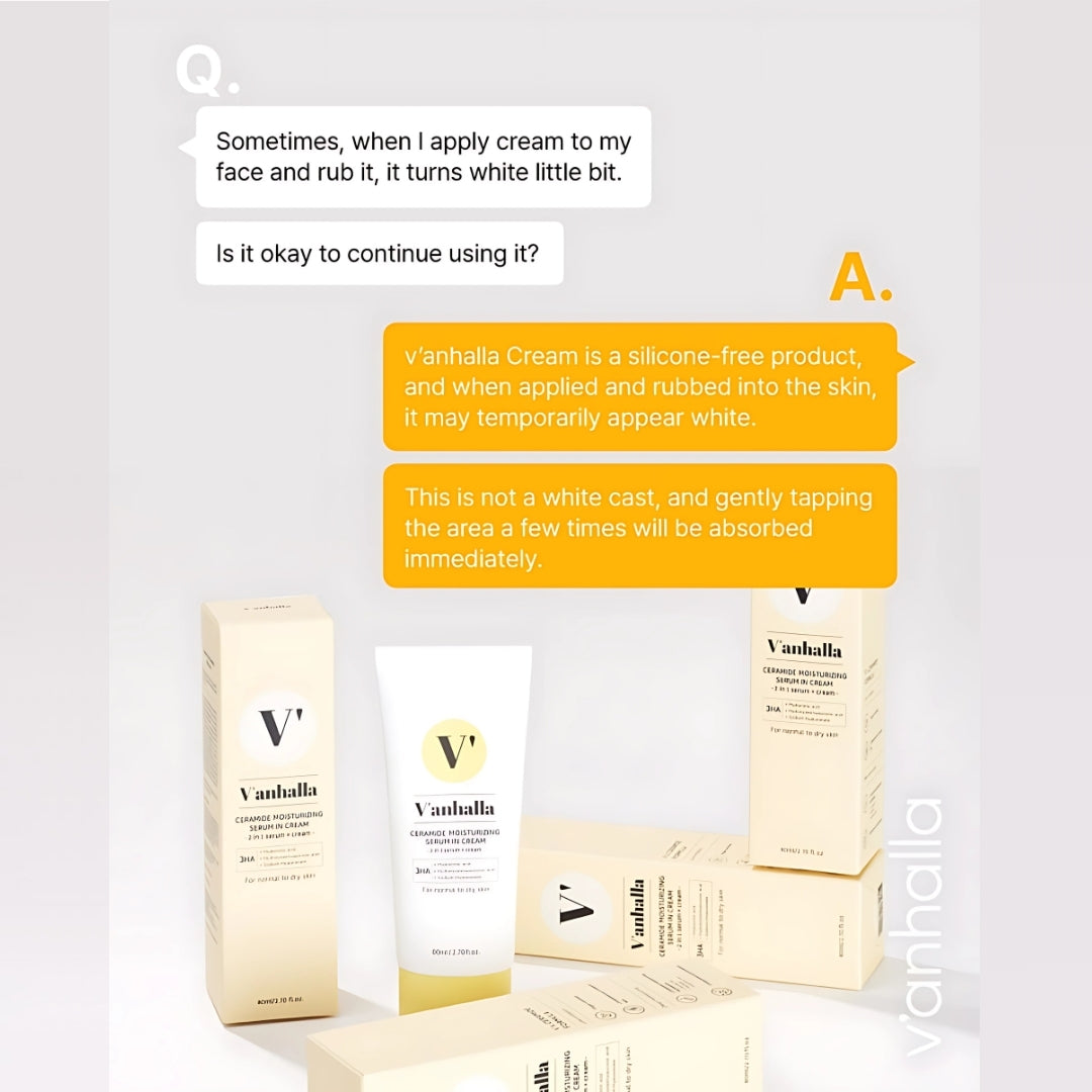 V’anhalla silicone-free moisturizing cream – absorbs quickly without white cast, gentle on skin