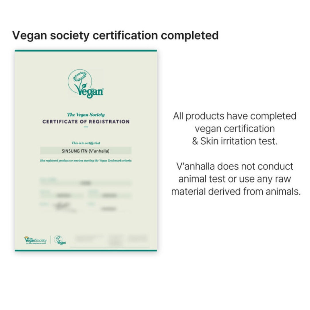 V’anhalla Cica Calm Mist Toner – certified vegan and cruelty-free skincare with irritation test