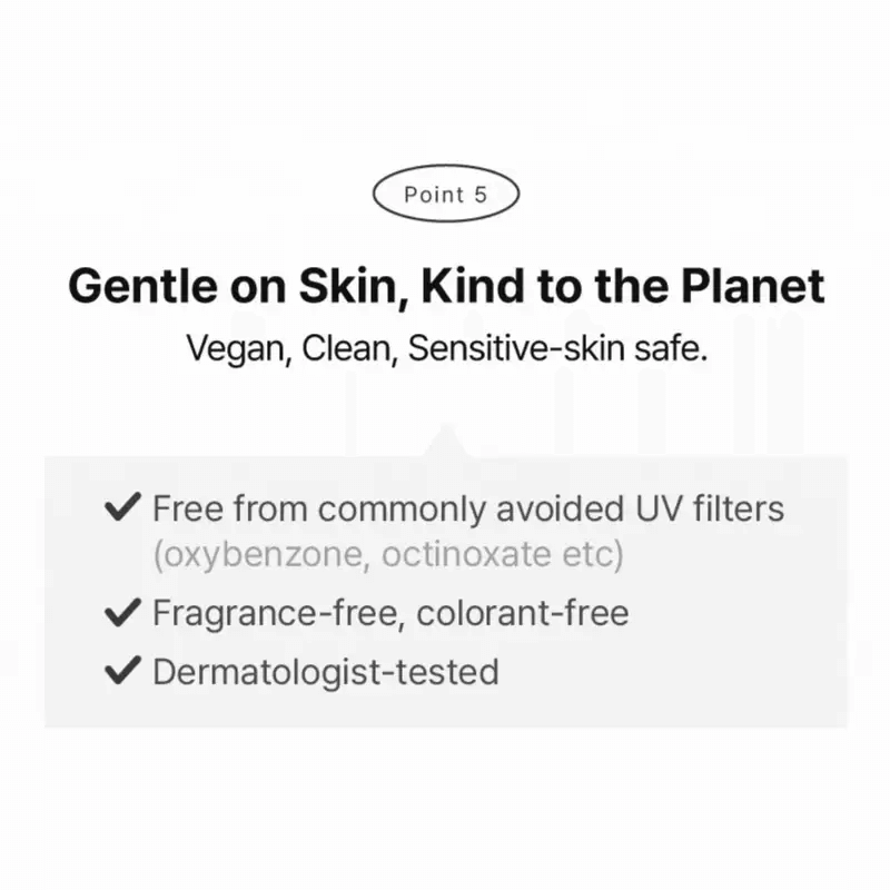 Text detailing product safety and environmental friendliness