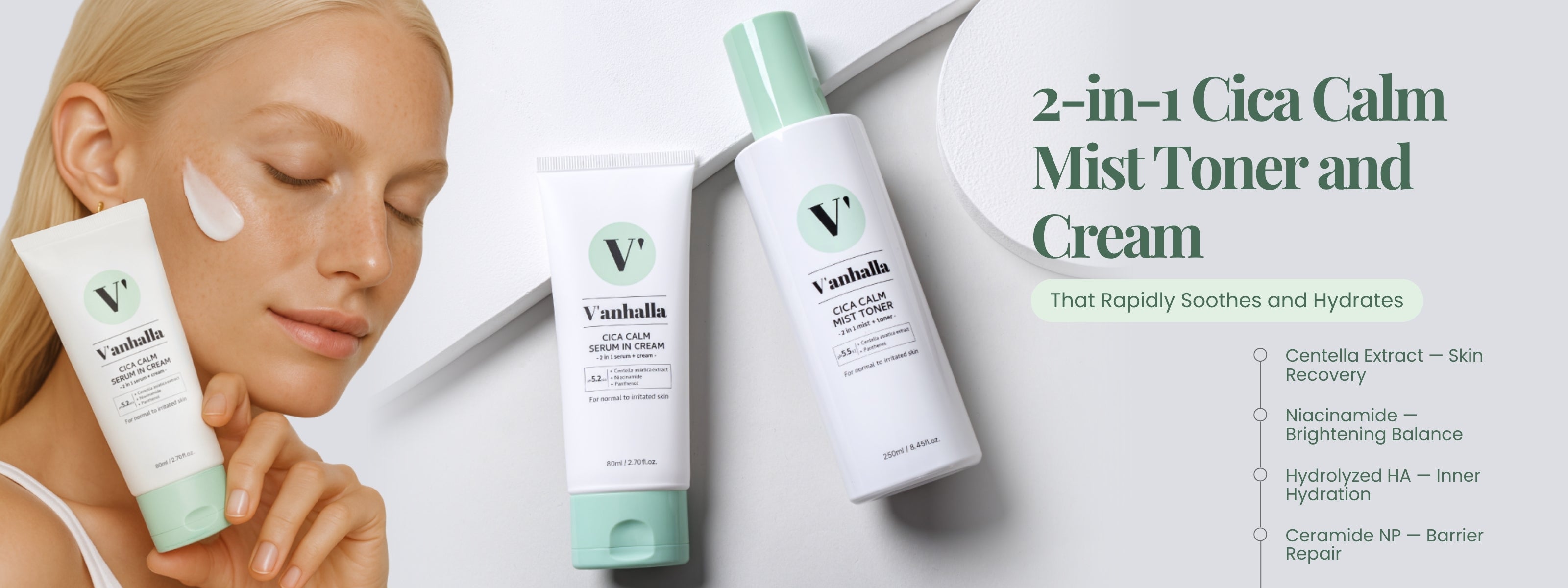 2-in-1 Cica Calm Mist Toner and Cream