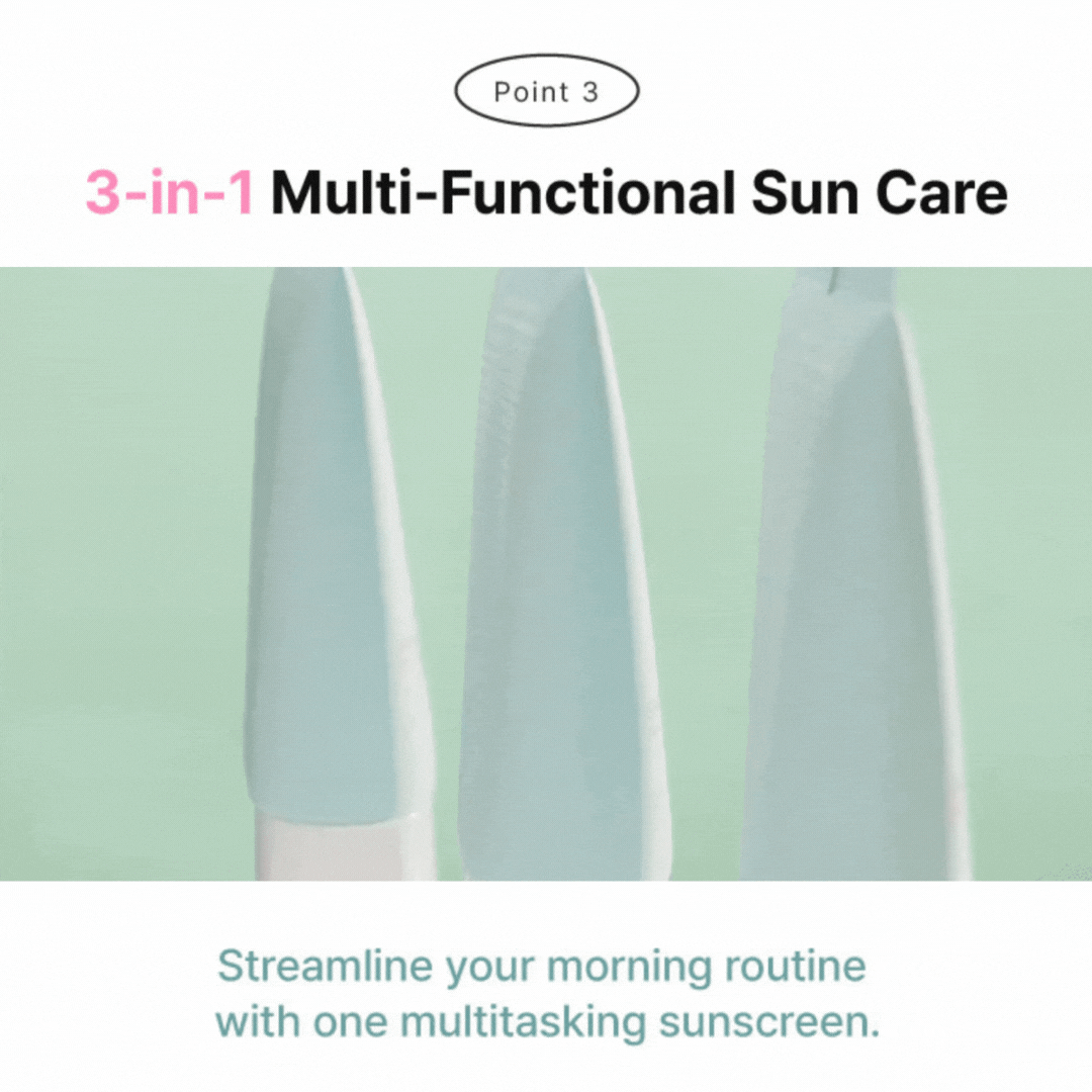 Multi-functional sun care—brightening tone-up with UV defense chart