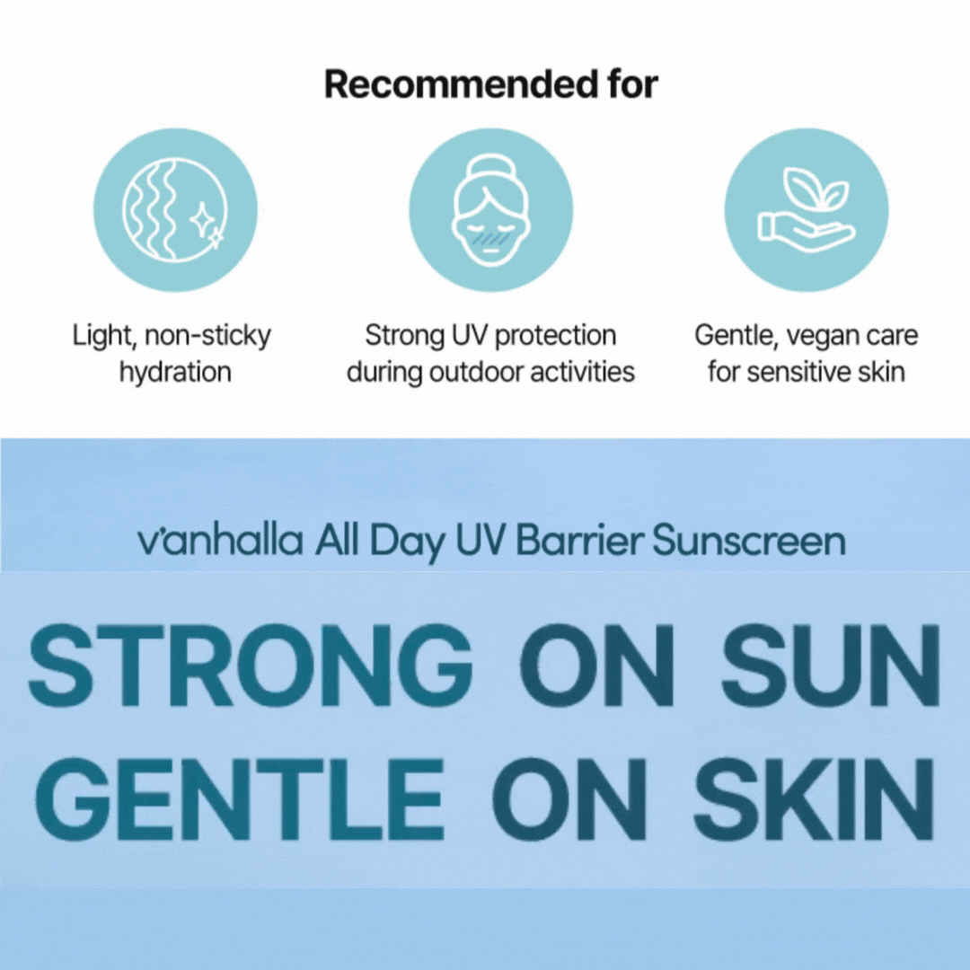 Badges for All Day UV Barrier Sunscreen—SPF50+ PA++++ broad-spectrum, gentle and hydrating; strong on sun, gentle on skin.